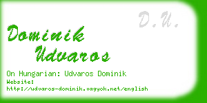 dominik udvaros business card